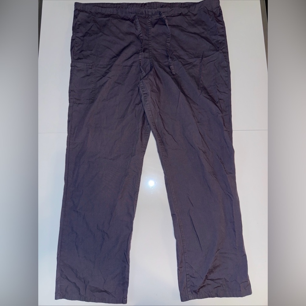 Scrub Zone Unisex Drawstring Pants Grey Size Large